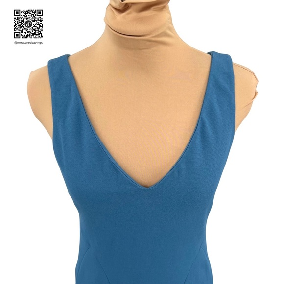 Ralph Lauren Blue Label (Medium NWT} - Blue V-Neck Fit & Flare Dress - Picture 8 of 16